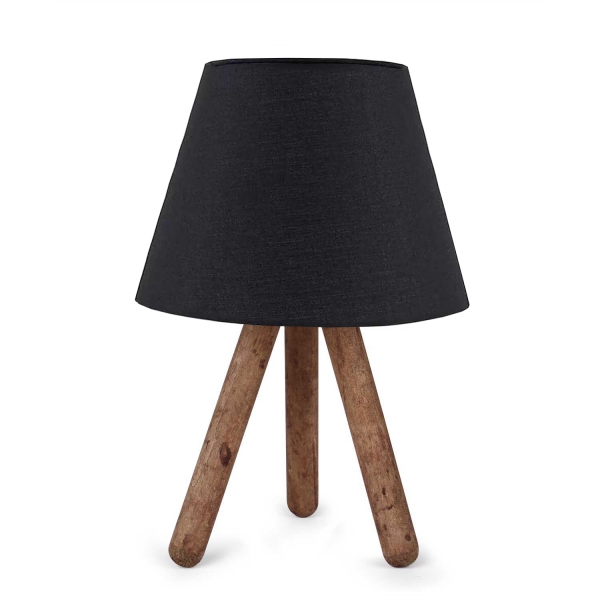 Homing Tasarım Luce Üç Ayaklı Ahşap Abajur AYD-1156