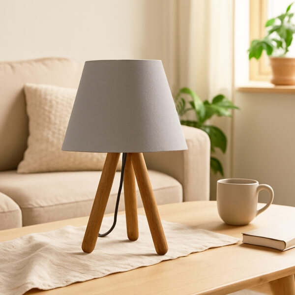 Homing Tasarım Ahşap Üç Ayaklı Abajur AYD-1965