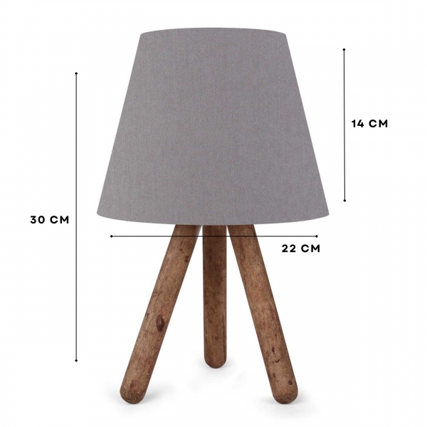 Homing Tasarım Ahşap Üç Ayaklı Abajur AYD-1965