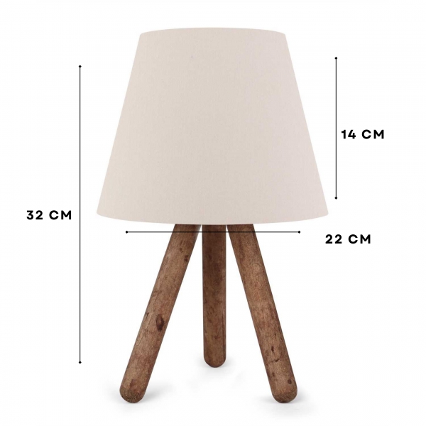 Homing Ahşap Üç Ayak Abajur AYD-1970