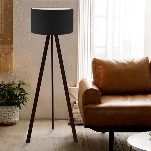 Homing Wooden Three Leg Floor Lamp with Homing Fabric Head AYD-2653