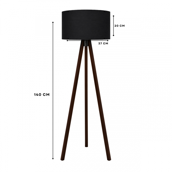 Homing Wooden Three Leg Floor Lamp with Homing Fabric Head AYD-2653