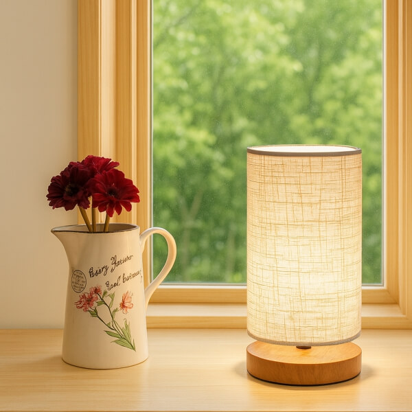 Homing Pu Tasarım Ahşap Ayaklı Abajur AYD-2785