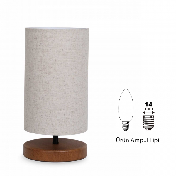 Homing Pu Tasarım Ahşap Ayaklı Abajur AYD-2785