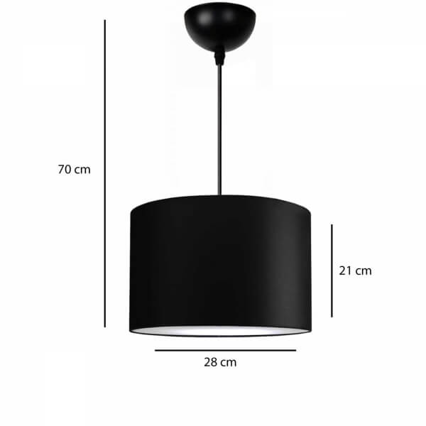 Homing Siyah Kumaş Başlıklı Tavan Sarkıt AYD-2875