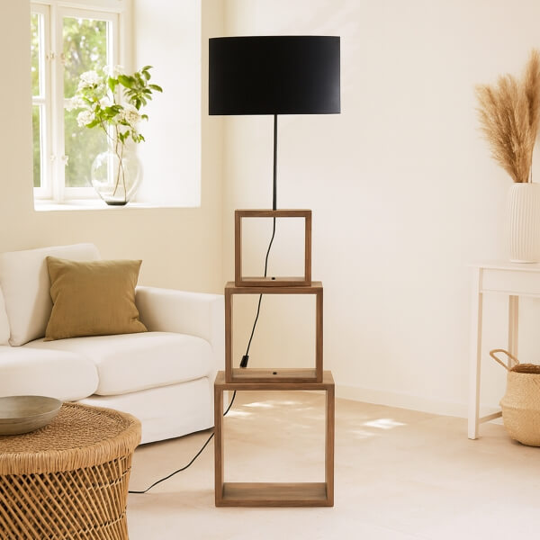 Homing Fabric Headed Modern Shelf Floor Lamp AYD-2901