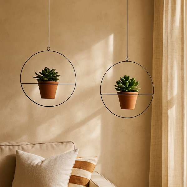 Homing Modern Tasarım Askılı Çiçeklik Saksılık 2' li Set SEH-4560