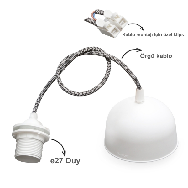 Homing Renkli Örgülü Dekoratif Sarkıt Duy 242323