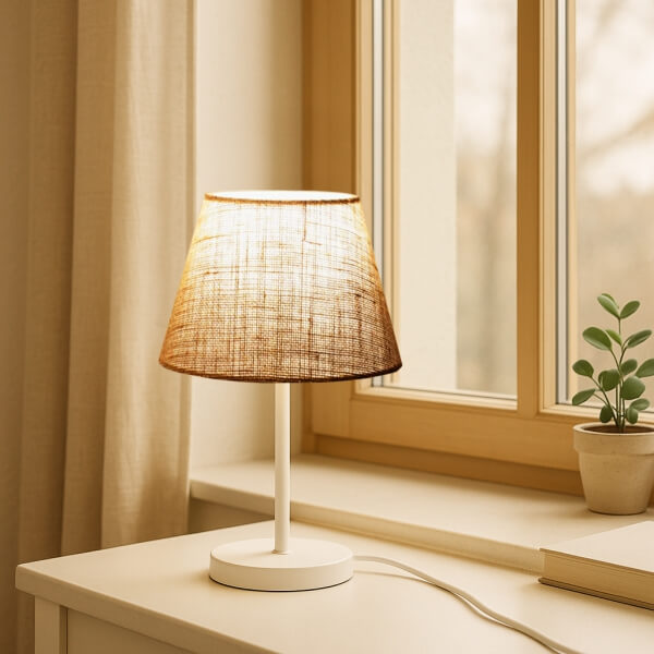 Homing Jute Fabric White Body Lampshade AYD-3120