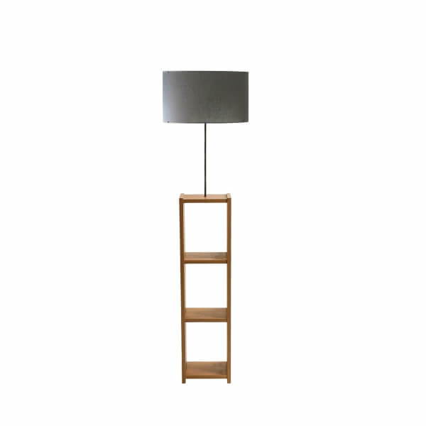 Homing Decorative Shelves Dark Gray Fabric Floor Lamp AYD-3149 