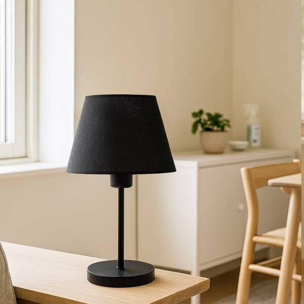 Homing Siyah Kumaş Siyah Gövde Abajur AYD-3156