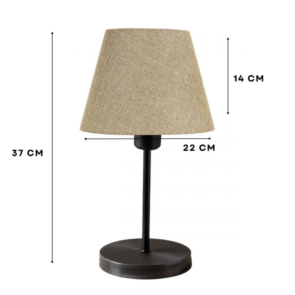 Homing Kumbeji Kumaş Siyah Gövde Abajur AYD-3158