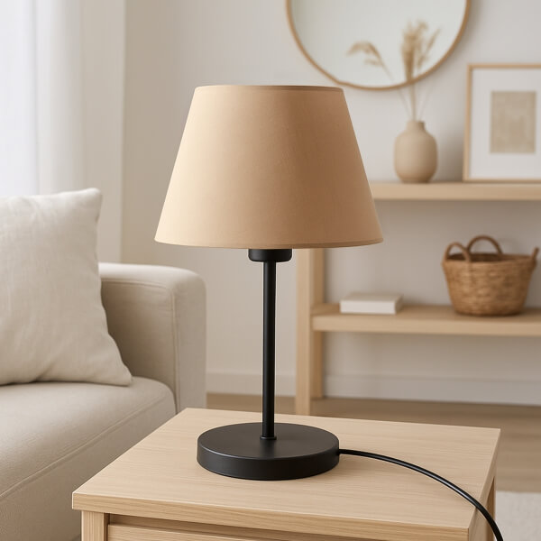 Homing Çölbeji Kumaş Siyah Gövde Abajur AYD-3159