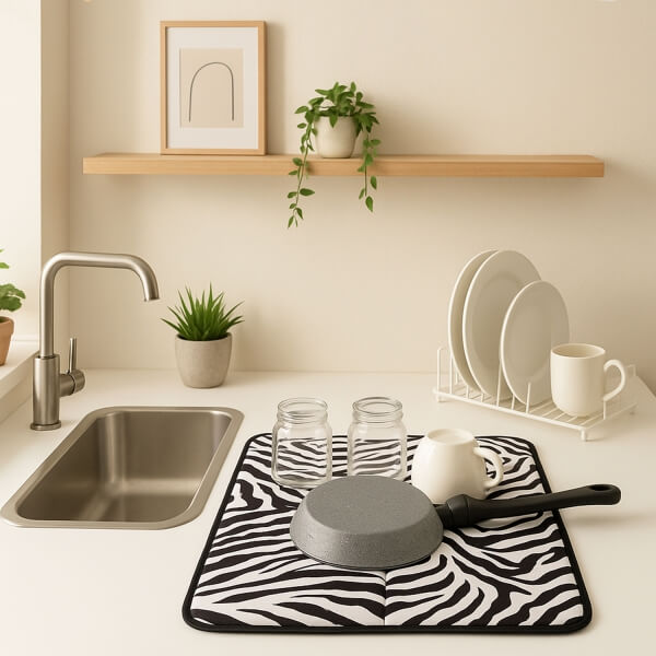 Homing Bulaşık Kurutma Örtüsü Zebra Desenli M-3056