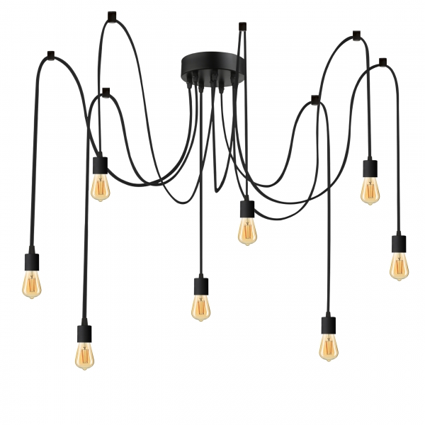 Homing Ahtapot Siyah Çok Kollu Sarkıt Avize AYD-3312