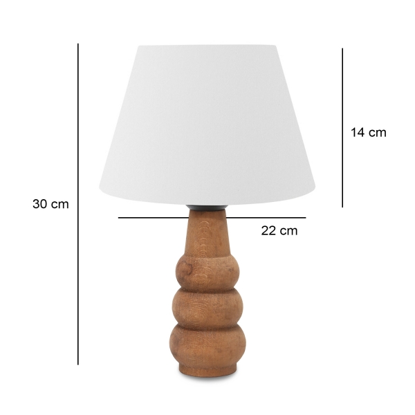 Homing Woody Ahşap Abajur Serisi Beyaz Başlık AYD-3317