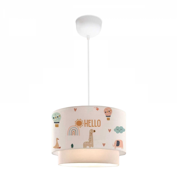 Homing Home Hello Friends Kumaş Baskılı Sarkıt Çocuk Odası AYD-3364