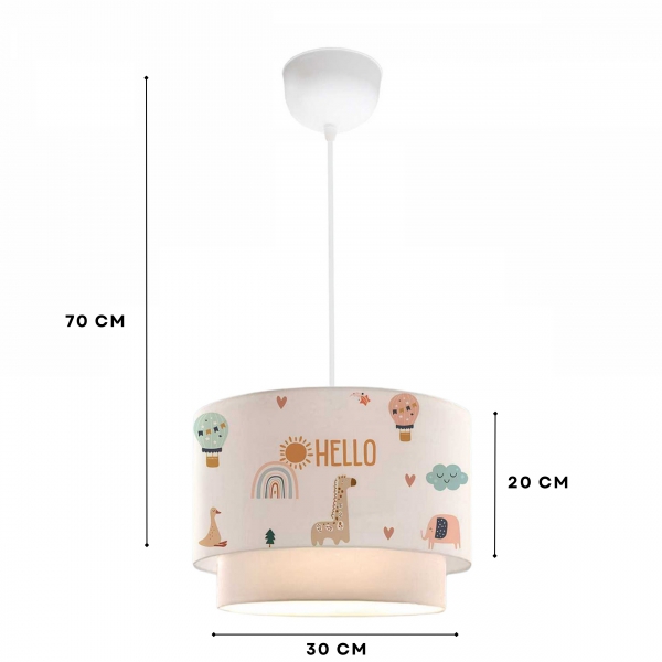 Homing Home Hello Friends Kumaş Baskılı Sarkıt Çocuk Odası AYD-3364