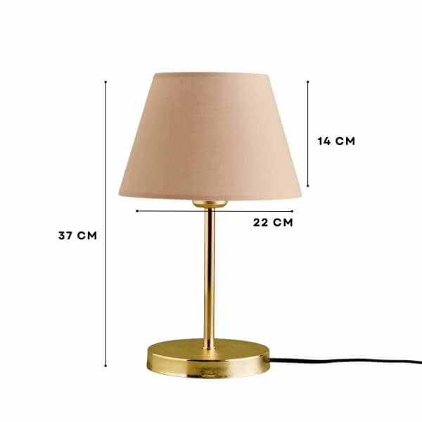 Homing Sera Gold Metal Gövdeli Abajur AYD-3504