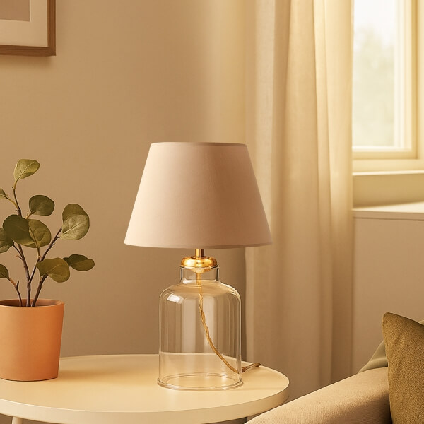 Homing Noi Şeffaf Kristal Abajur AYD-3432