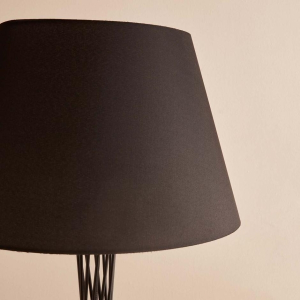 Homing Milton Black Conical Metal Leg Floor Lamp AYD-3490