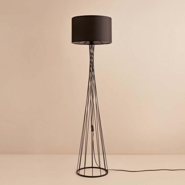 Homing Milton Black Metal Leg Floor Lamp AYD-3492