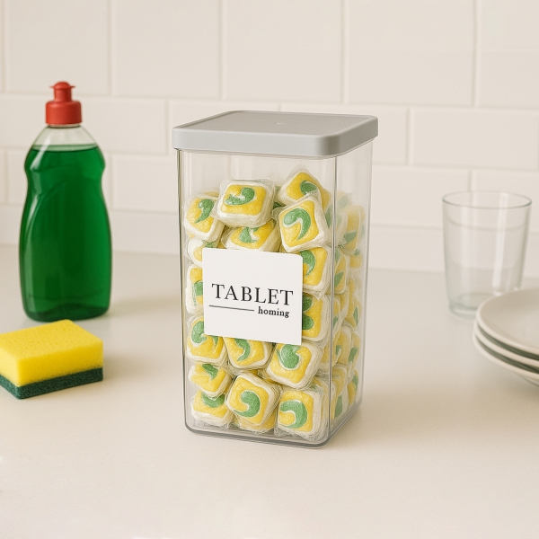 Homing Transparent Small Size Covered Dish Tablet Storage Container HMY-6381