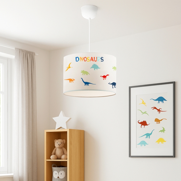 Homing Kids Dinazor Desenli Kumaş Baskılı Çocuk Odası Sarkıtı 28'lik AYD-3527