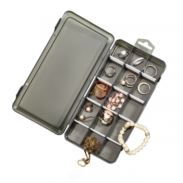 Homing 15 Bölmeli Mini Takı Kutusu Siyah ORG-2020