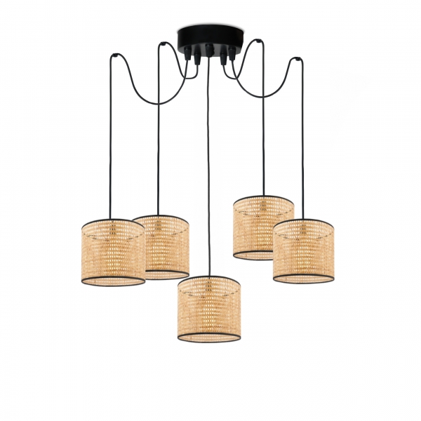 Homing Rattan Serisi 5 Kollu Sarkıt Avize AYD-3535