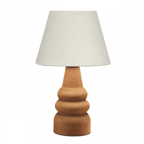 Homing Natural Ahşap Kumaş Başlık Abajur AYD-3562
