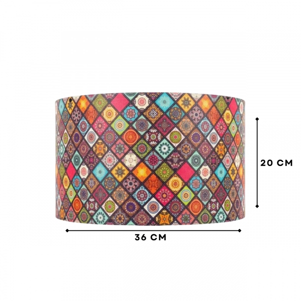 Homing Victorian Tile Patterned Rustic Replacement Floor Lamp Head AYD-3635