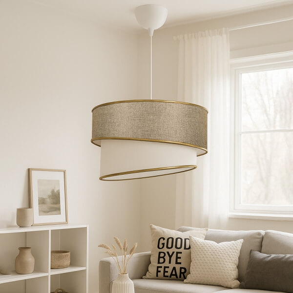 Homing Gold Kumaş Özel Tasarım Tekli Sarkıt Avize AYD-3671