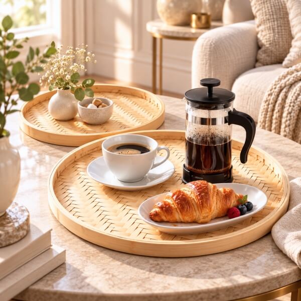 Homing Bambu 2'li Tepsi Set 40 ve 35 cm M-3068