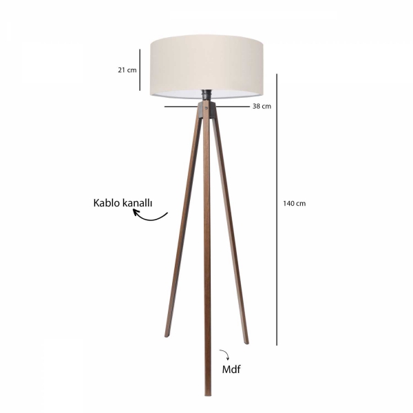 Homing Tripod Kumaş Başlık Lambader AYD-3685