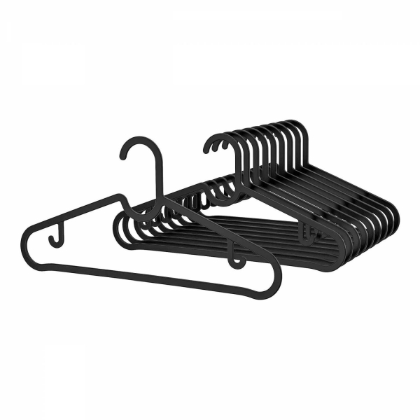 Homing 10' lu Siyah Elbise Askısı Seti HMY-6425