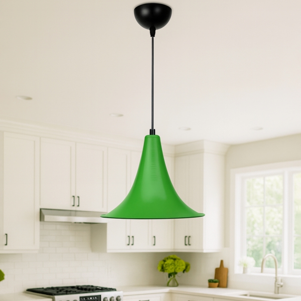 Homing Derry Retro Green Metal Pendant Lamp AYD-3719