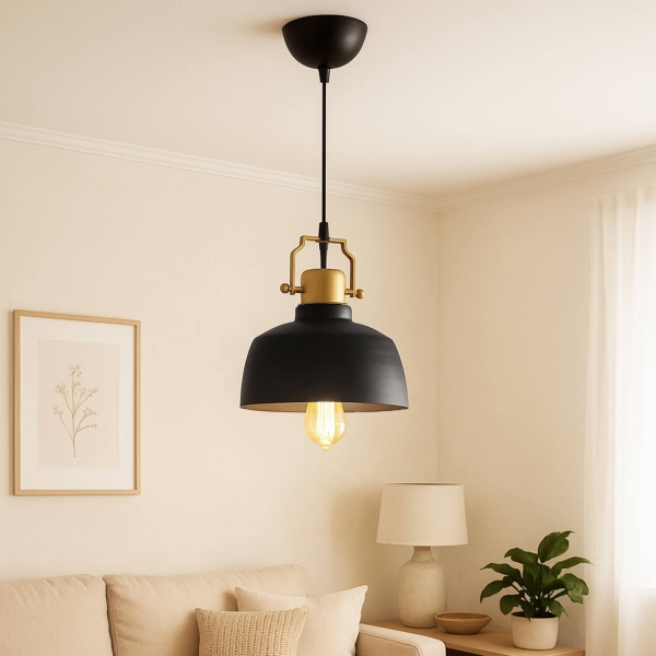 Homing Gold Detaylı Siyah Tekli Metal Sarkıt 242020