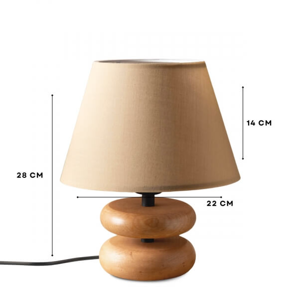 Homing Moji Natural Ahşap Tasarım Abajur 241399