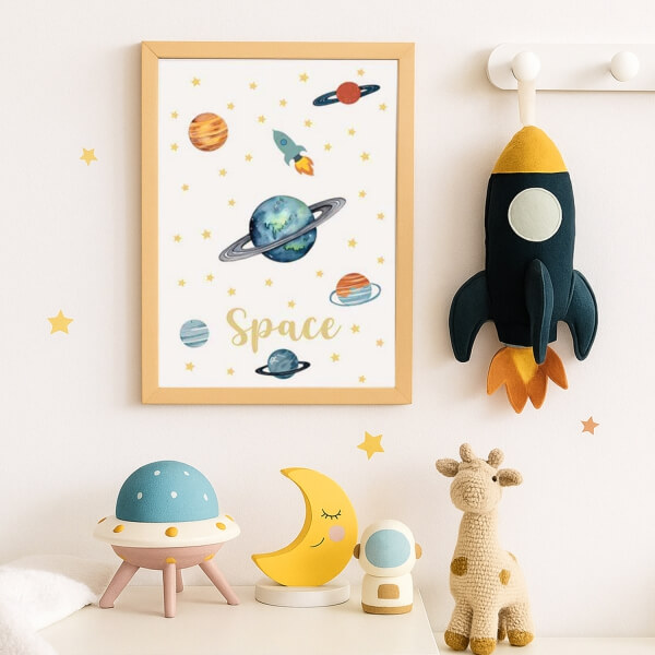 Homing Space Ahşap Çerçeve Keçe Duvar Tablosu 241460