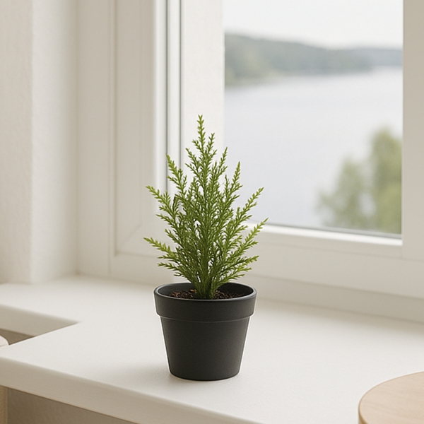 Homing Siyah Saksılı Yapay Leylandi Ağacı 25 cm	