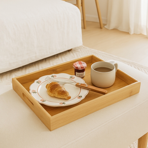 Homing Bamboo Wooden Presentation and Serving Tray 37x25cm