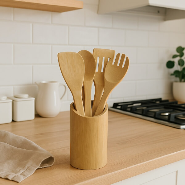 Homing Bambu Ahşap Kaşık Spatula Çatal Mutfak Seti 241659