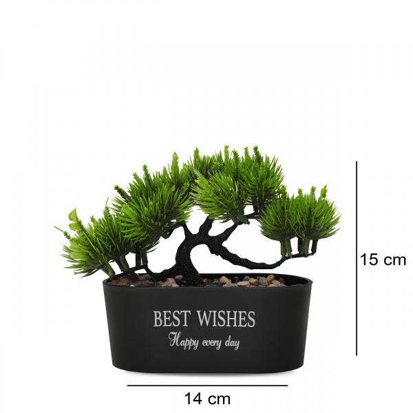 Homing Black Potted Coniferous Artificial Plant 241746