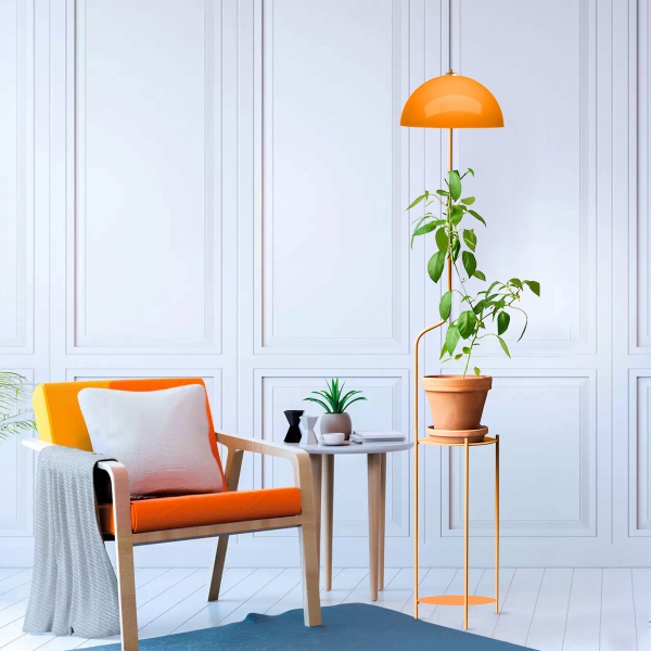 Homing Luopi Orange Flower Stand Shelf Floor Lamp 241780