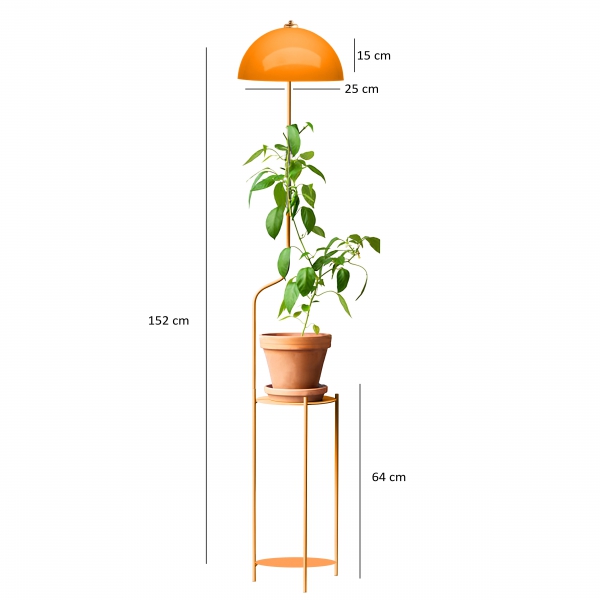 Homing Luopi Orange Flower Stand Shelf Floor Lamp 241780