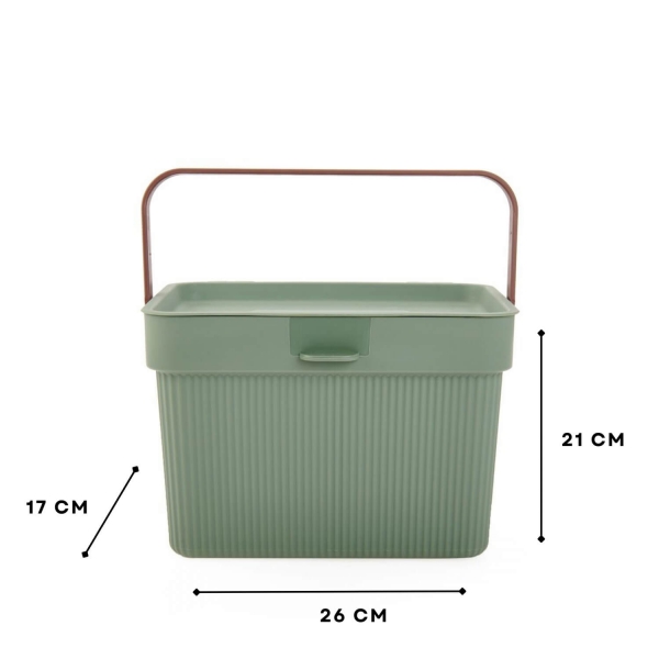 Homing Soft Yeşil Kulplu Çok Amaçlı Organizer 6lt 241792