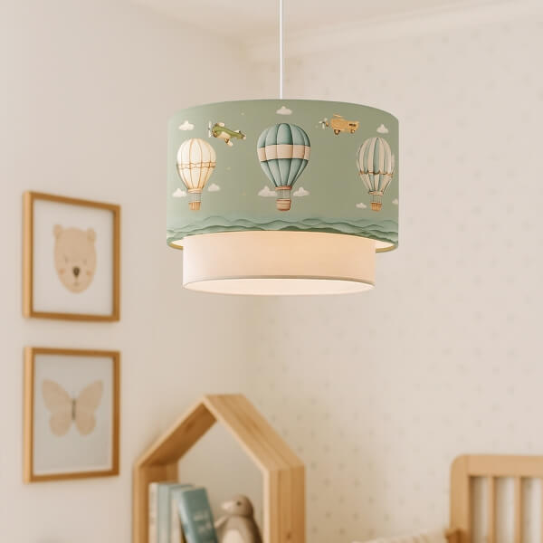Homing Balloon Children's Room Pendant Lamp Pastel Green 241830