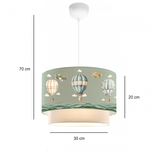 Homing Balloon Children's Room Pendant Lamp Pastel Green 241830