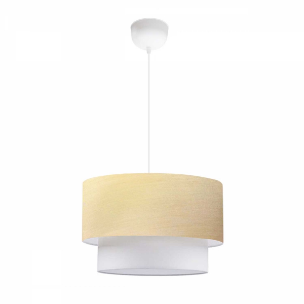 Homing Pasta Single Pendant Lamp Bright Beige Fabric 241871